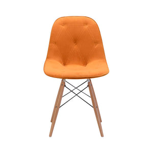 18.7" X 21.7" X 31.9" Orange Velour Dining Chair
