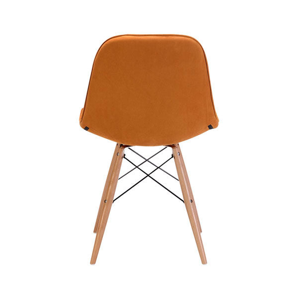 18.7" X 21.7" X 31.9" Orange Velour Dining Chair