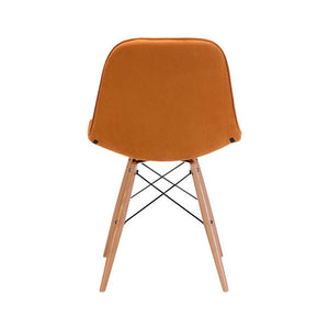 18.7" X 21.7" X 31.9" Orange Velour Dining Chair