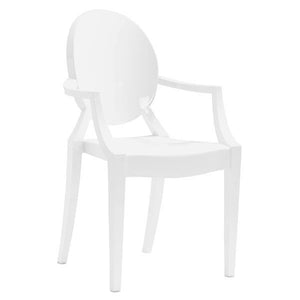 21" X 21" X 36.5" 4 Pcs White Polycarbonate Chair
