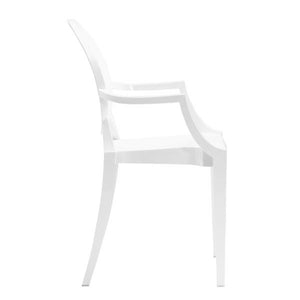 21" X 21" X 36.5" 4 Pcs White Polycarbonate Chair