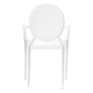 21" X 21" X 36.5" 4 Pcs White Polycarbonate Chair