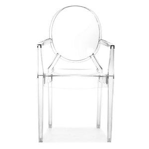 21" X 21" X 36.5" 4 Pcs Transparent Polycarbonate Chair