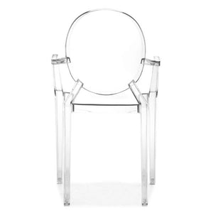 21" X 21" X 36.5" 4 Pcs Transparent Polycarbonate Chair