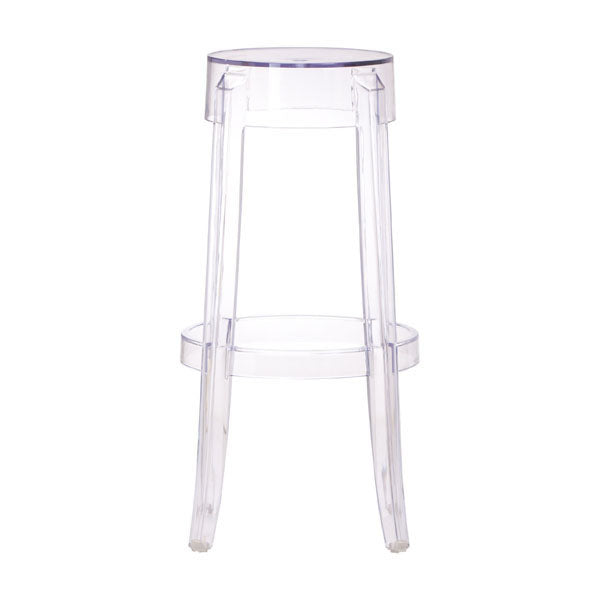 18" X 18" X 29.5" Transparent Polycarbonate Barstool