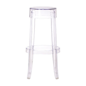 18" X 18" X 29.5" Transparent Polycarbonate Barstool