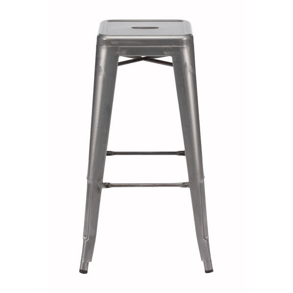 17.5" X 17.5" X 29.9" 2 Pcs Gunmetal Barstool