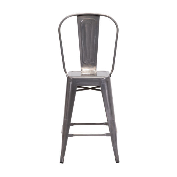 16.5" X 21.5" X 40" 2 Pcs Gunmetal Counter Chair