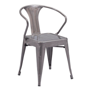 20" X 20.5" X 30.7" 2 Pcs Gunmetal Dining Chair