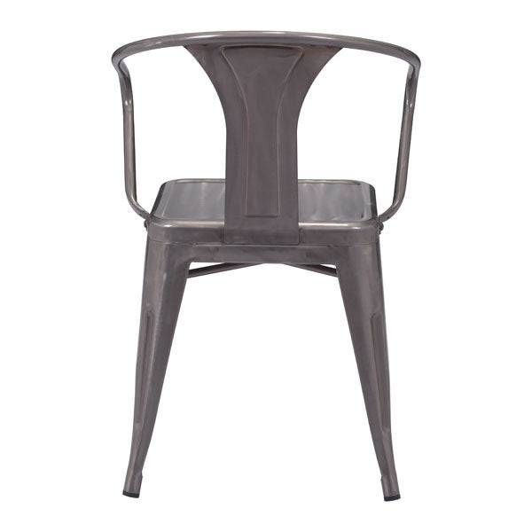 20" X 20.5" X 30.7" 2 Pcs Gunmetal Dining Chair