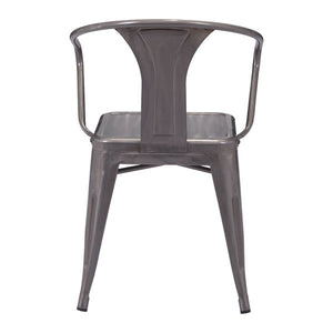 20" X 20.5" X 30.7" 2 Pcs Gunmetal Dining Chair