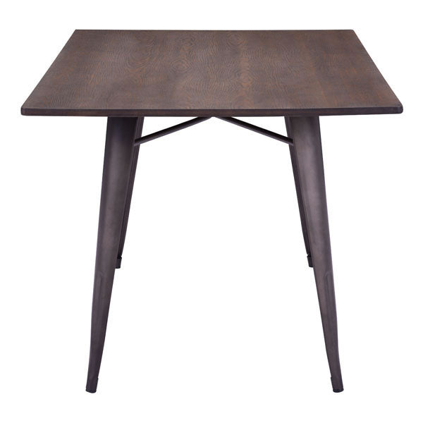 Dining Table Rustic Wood - Bamboo Steel