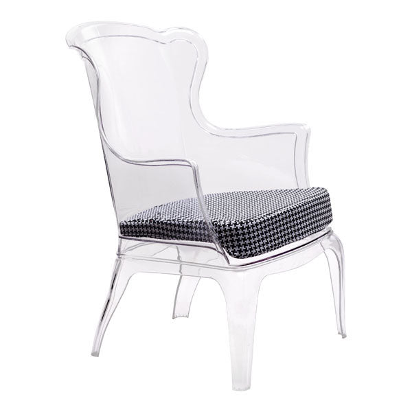 Black and White Houndstooth Seat Cushion