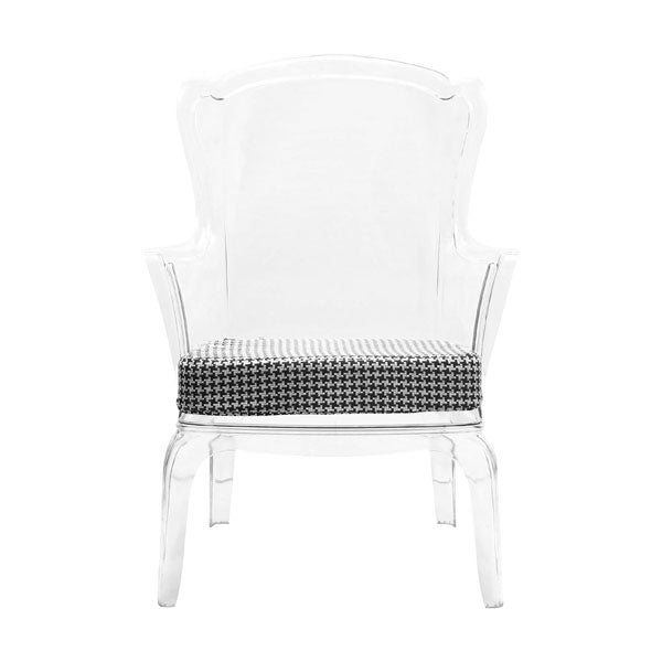 Black and White Houndstooth Seat Cushion
