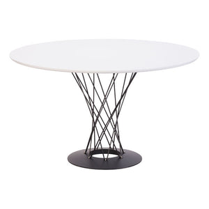 47" X 47" X 29" White Spiral Dining Table