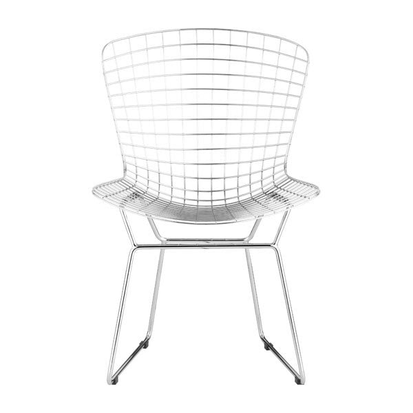 21.3" X 23" X 31.7" 2 Pcs Chromed Steel Wire Dining Chair Chrome