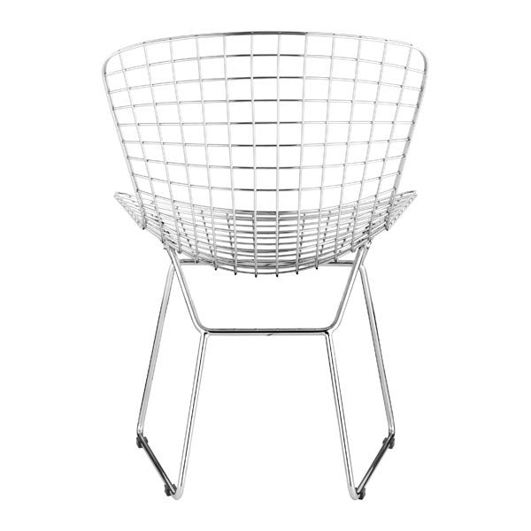 21.3" X 23" X 31.7" 2 Pcs Chromed Steel Wire Dining Chair Chrome