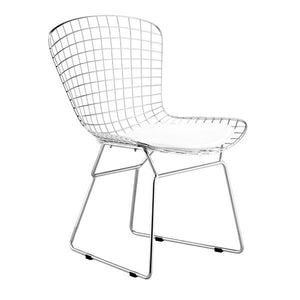 21.3" X 23" X 31.7" 2 Pcs Chromed Steel Wire Dining Chair Chrome
