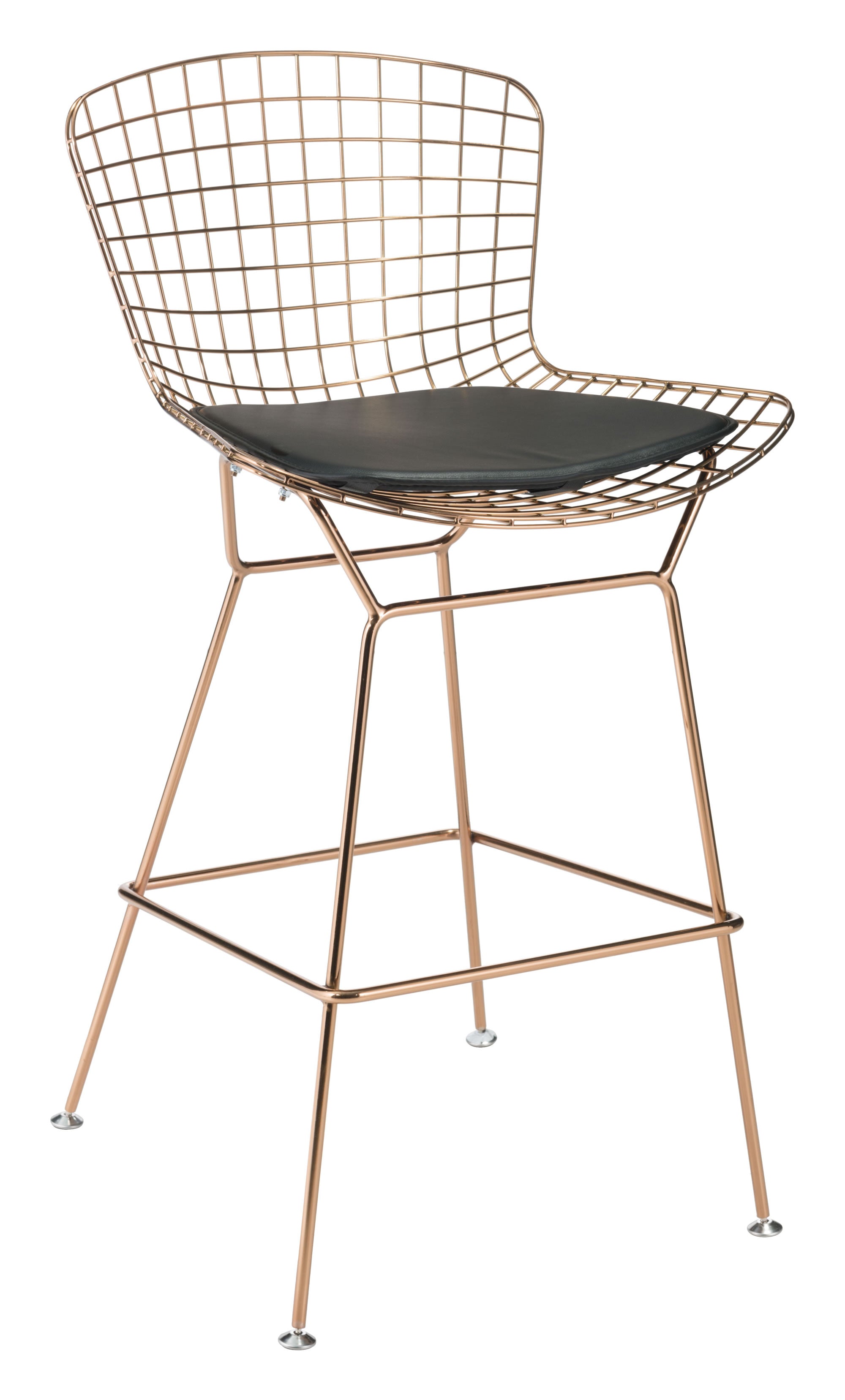 17" x 17" x 0.5" Black, Leatherette, Chair Cushion