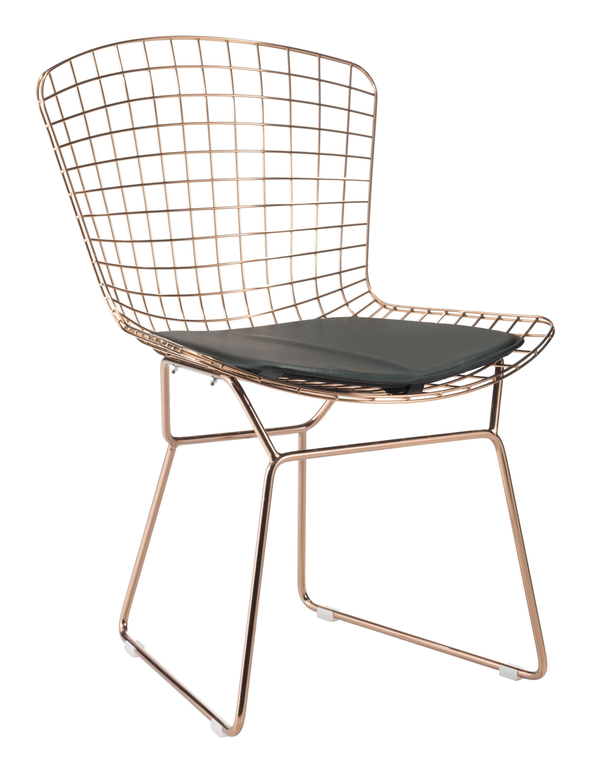 17" x 17" x 0.5" Black, Leatherette, Chair Cushion