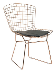 17" x 17" x 0.5" Black, Leatherette, Chair Cushion