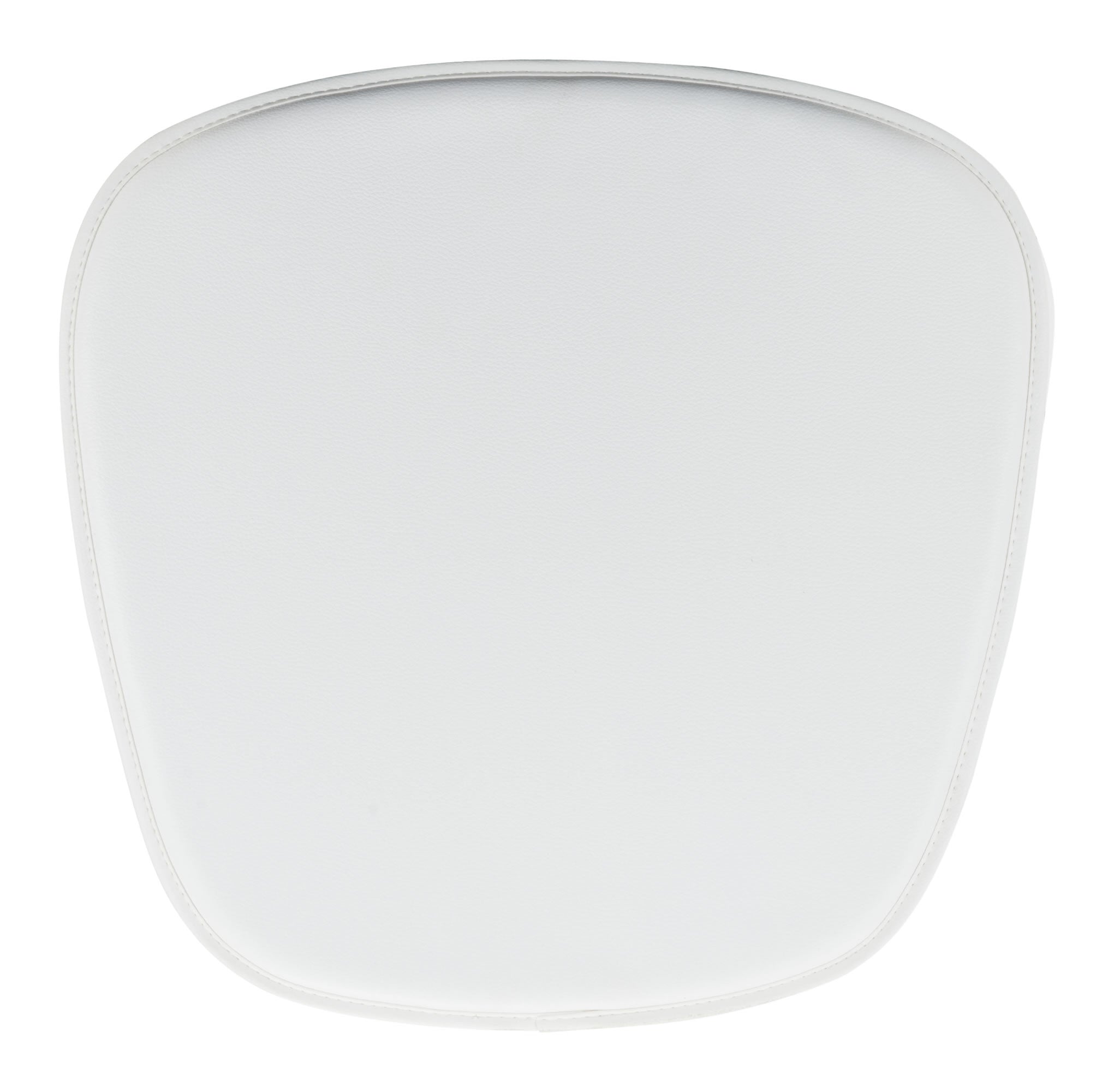 17" x 17" x 0.5" White, Leatherette, Chair Cushion