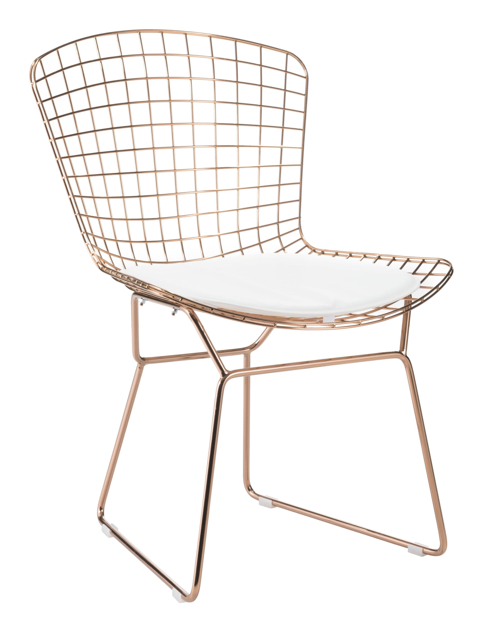 17" x 17" x 0.5" White, Leatherette, Chair Cushion