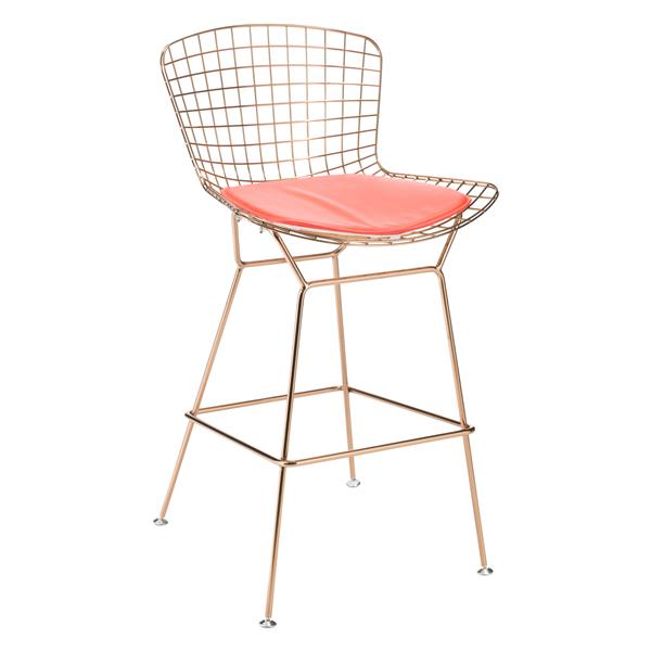 17" X 17" X 0.5" Red Leatherette Wire Mesh Cushion