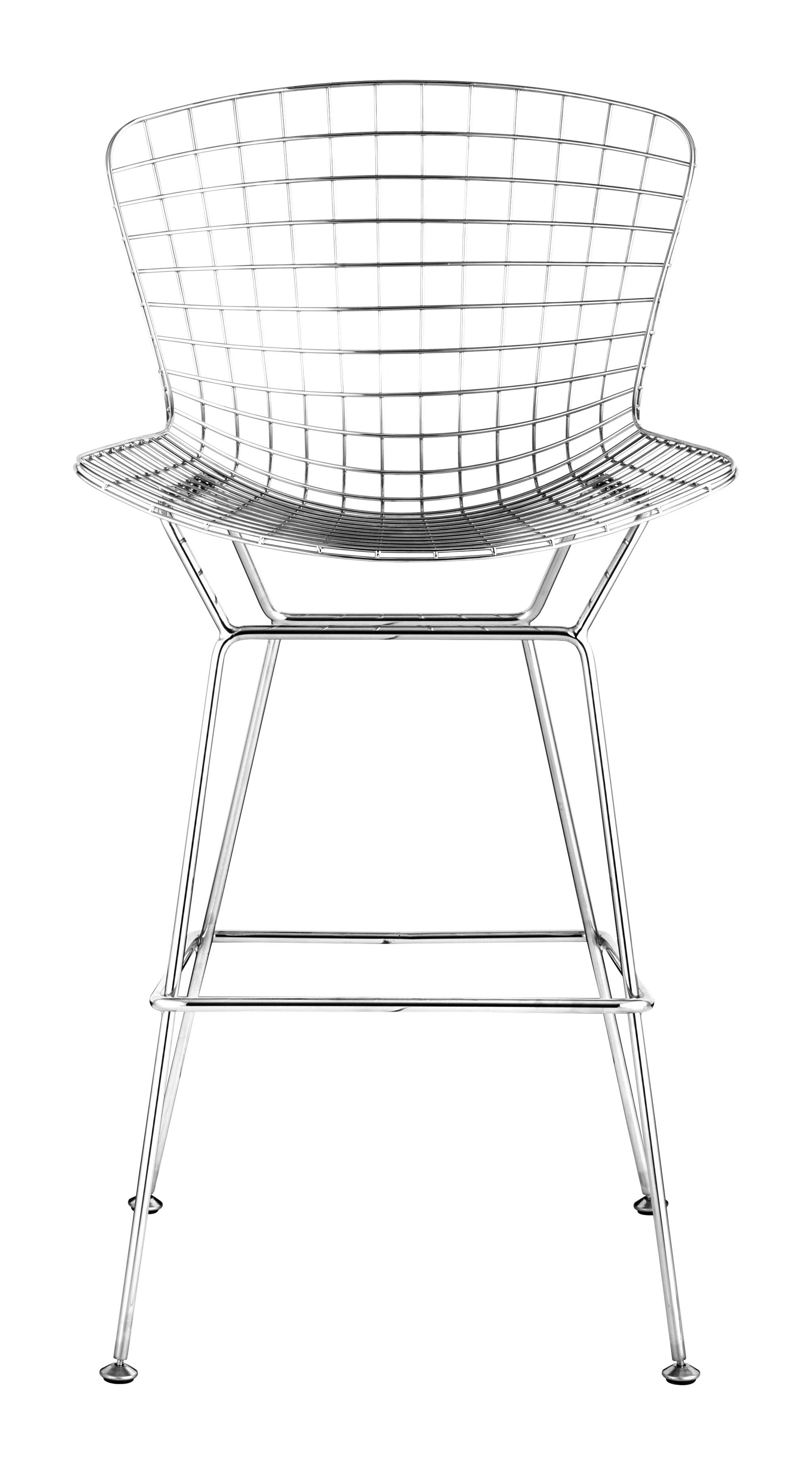 21.3" x 23" x 40" Chrome, Chromed Steel, Bar Chair - Set of 2