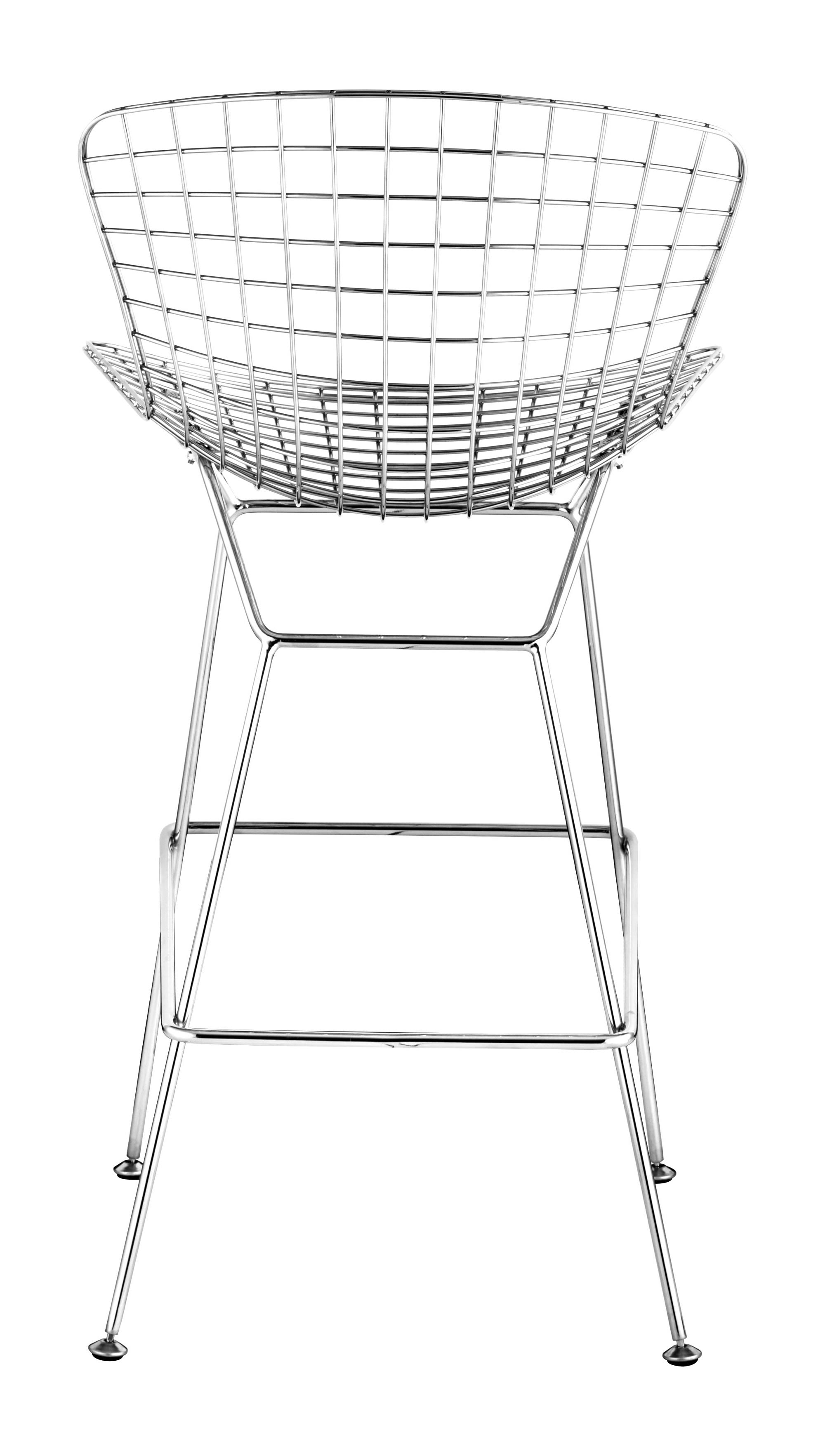 21.3" x 23" x 40" Chrome, Chromed Steel, Bar Chair - Set of 2
