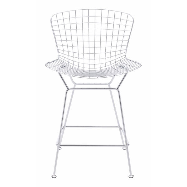 21.3" X 23" X 35.8" 2 Pcs Chrome Wire Counter Chair