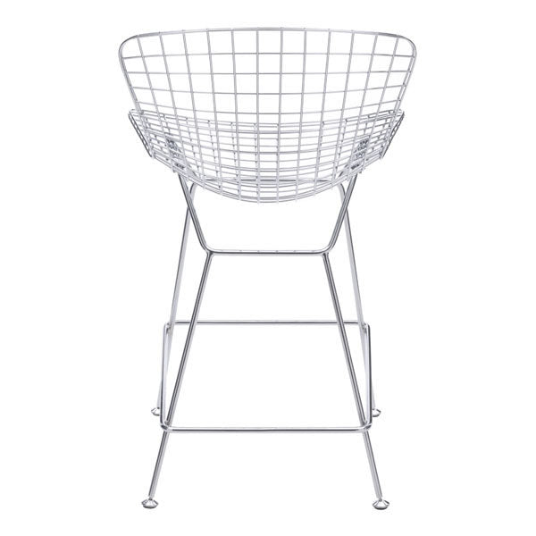 21.3" X 23" X 35.8" 2 Pcs Chrome Wire Counter Chair