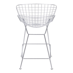 21.3" X 23" X 35.8" 2 Pcs Chrome Wire Counter Chair
