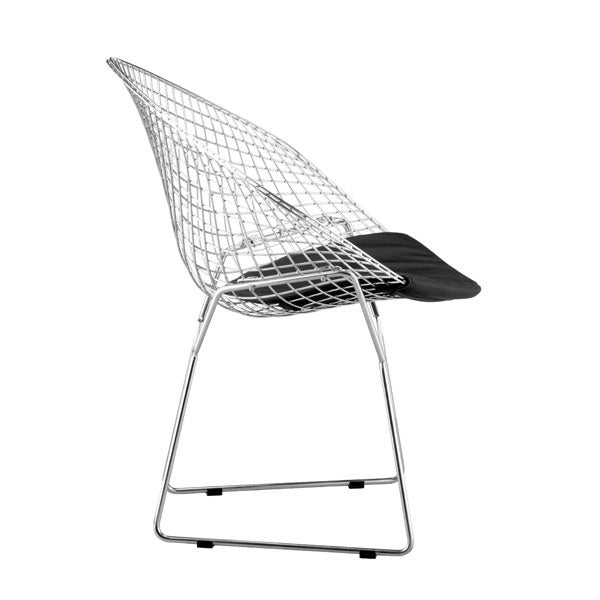 32.5" X 26.5" X 33" 2 Pcs Black Leatherette Chromed Steel Dining Chair