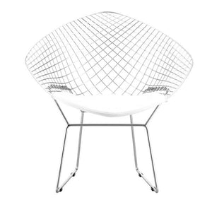 32.5" X 26.5" X 33" 2 Pcs White Leatherette Chromed Steel Dining Chair