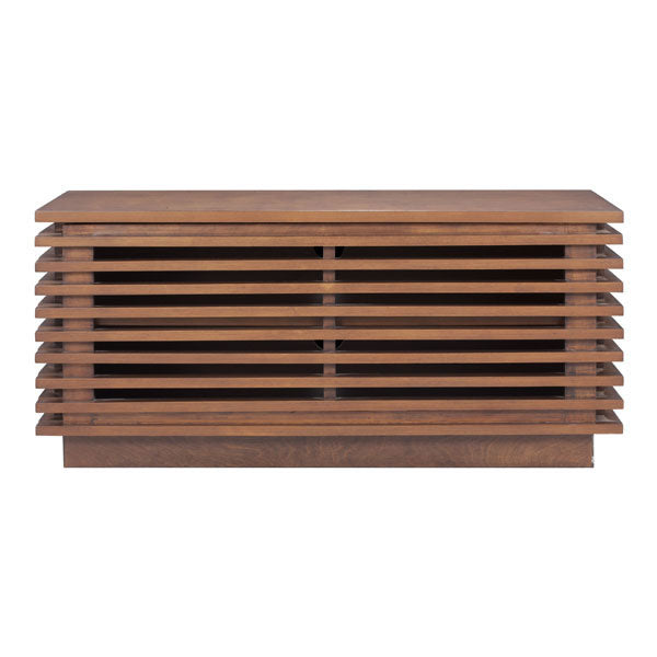 35.3" X 17.8" X 16.2" Solid Fir Tv Stand
