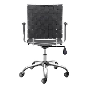 23" X 23" X 35" Black Leatherette Office Chair