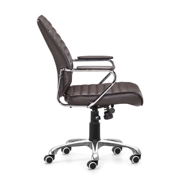 25" X 23.5" X 40.5" Esp Leatherette Low Back Office Chair