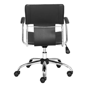 22" X 23" X 33" Black Leatherette Office Chair
