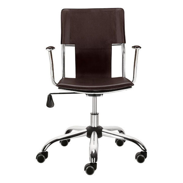 22" X 23" X 37" Espresso Leatherette Office Chair