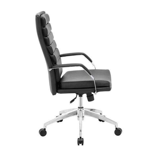 27.5" X 27.5" X 47.6" Black Leatherette Comfort Office Chair