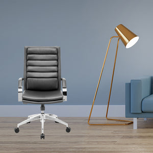 27.5" X 27.5" X 47.6" Black Leatherette Comfort Office Chair