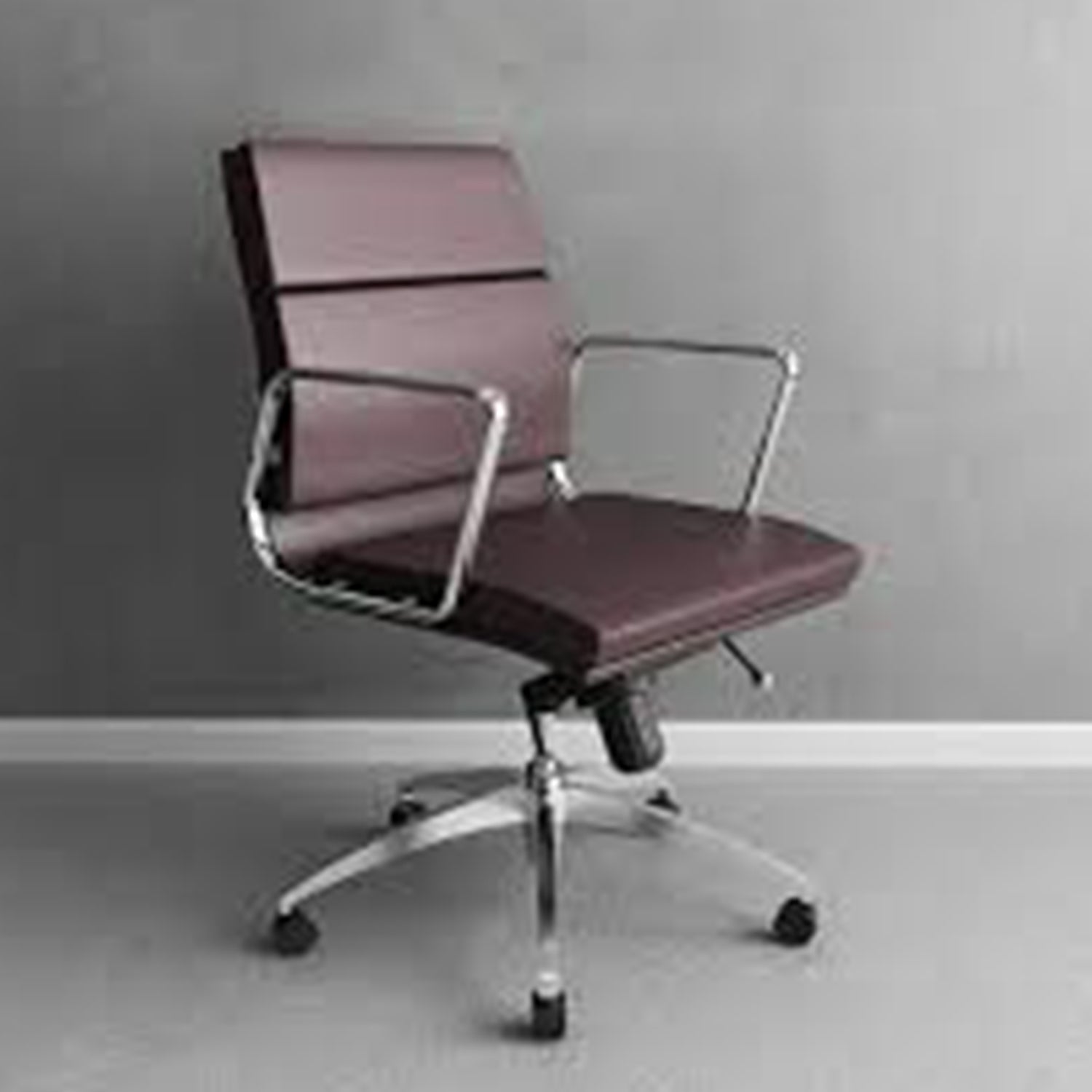 21" X 26" X 39" Espresso Leatherette Low Back Office Chair