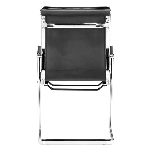 19" X 22" X 35" 2 Pcs Black Leatherette Conference Chair