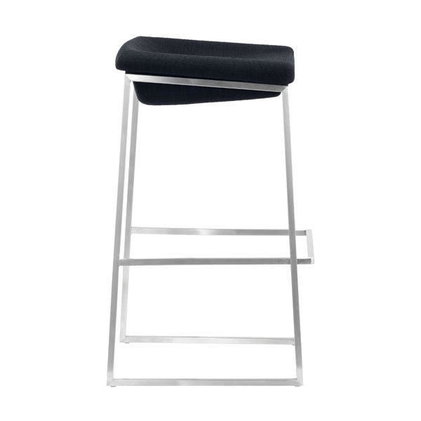 15.7" X 18" X 29.9" 2 Pcs Dark Gray Polyblend Barstool