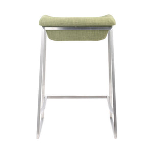 15.7" X 18" X 25.6" 2 Pcs Green Polyblend Counter Stool