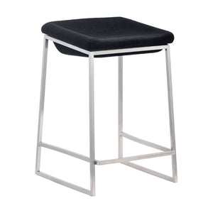 15.7" X 18" X 25.6" 2 Pcs Dark Gray Polyblend Counter Stool