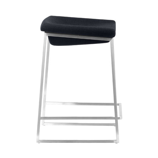 15.7" X 18" X 25.6" 2 Pcs Dark Gray Polyblend Counter Stool