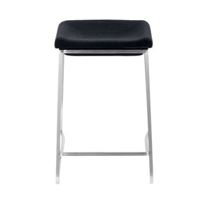 15.7" X 18" X 25.6" 2 Pcs Dark Gray Polyblend Counter Stool