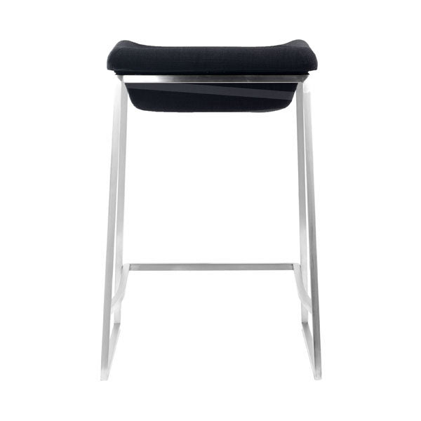 15.7" X 18" X 25.6" 2 Pcs Dark Gray Polyblend Counter Stool